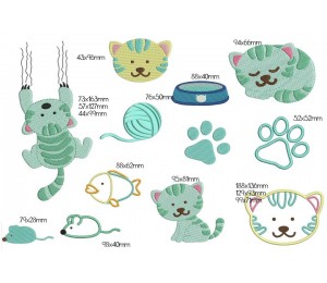 Stickserie Kitty Cat